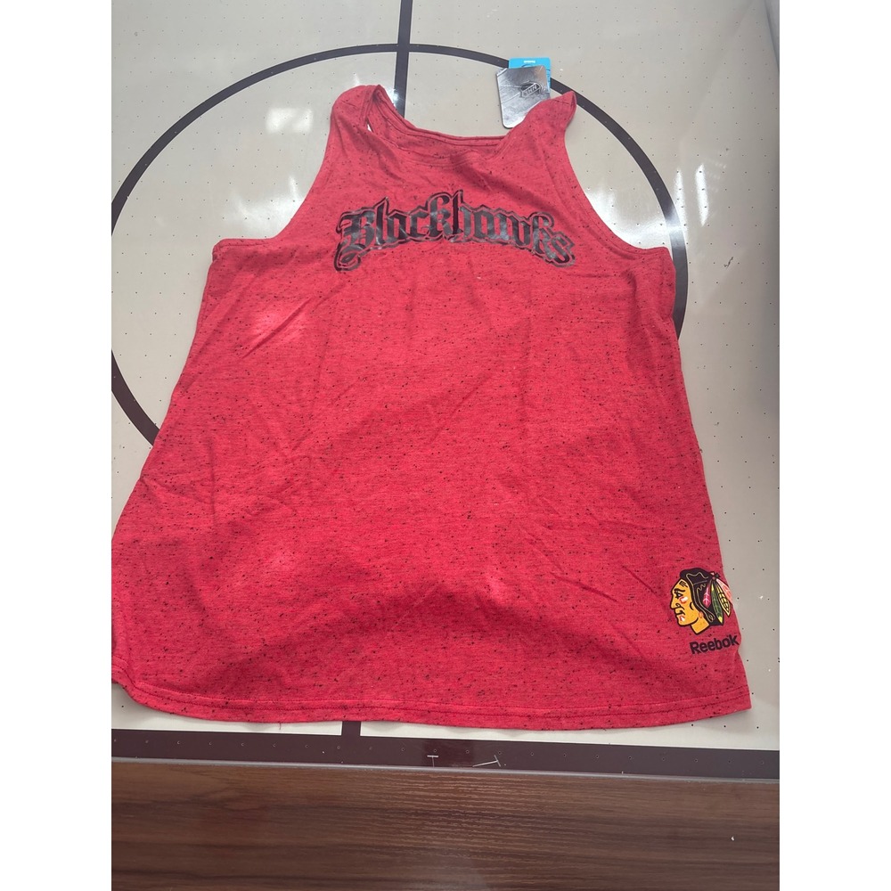 45 Reebok NHL Chicago Blackhawks Womens 2XL Red Nepped Tank Top NWT 20780891